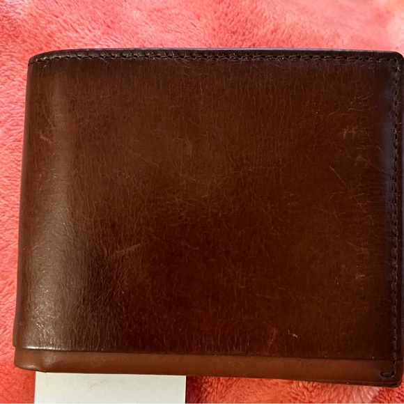 BOCONI Men’s Brown Leather Wallet NWT - Picture 5 of 6